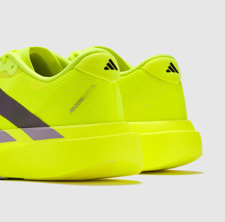 adidas Adizero Running Shoes – Neon Yellow with Dark Stripes