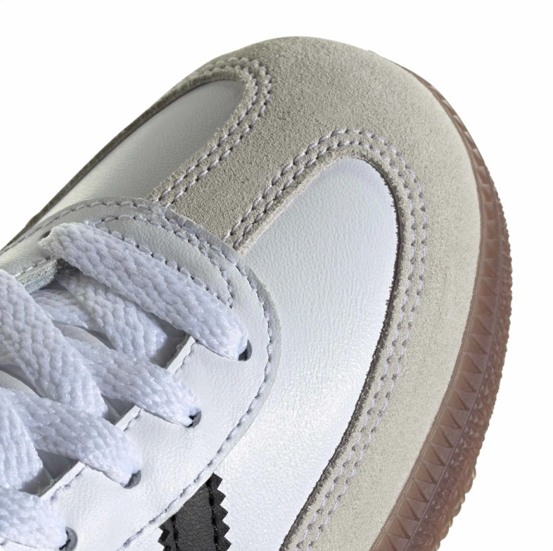 adidas Samba Sneakers - White and Black with Gum Sole