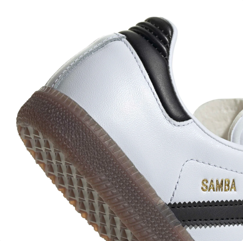 adidas Samba Sneakers - White and Black with Gum Sole