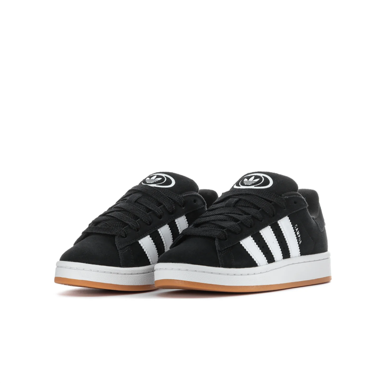 adidas Campus Sneakers - Black and White with Gum Sole