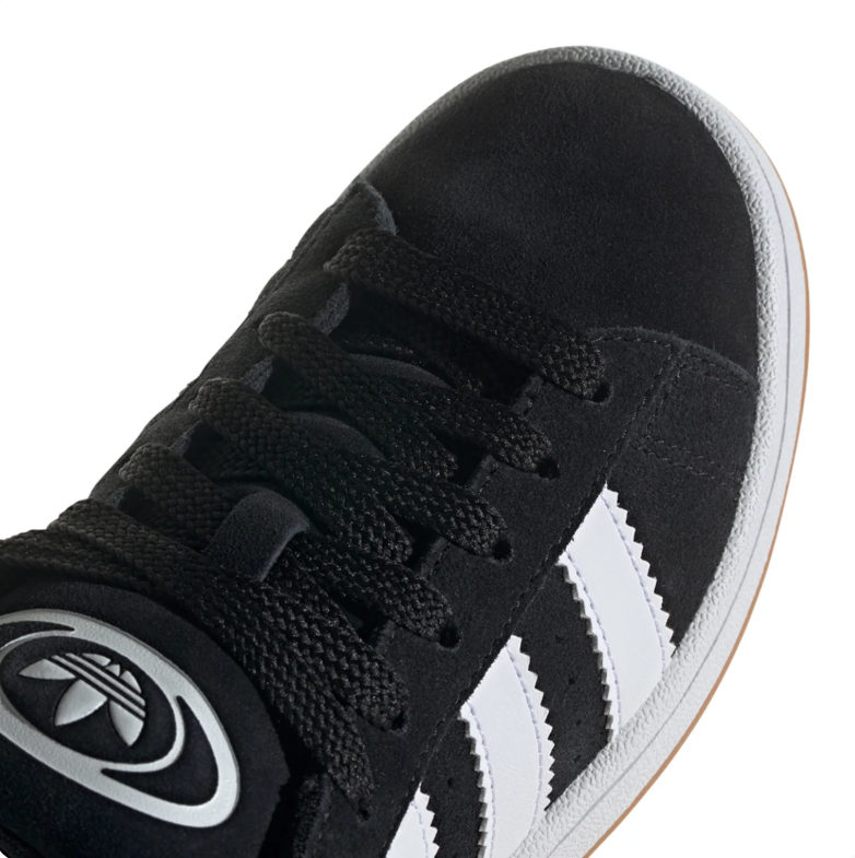 adidas Campus Sneakers - Black and White with Gum Sole