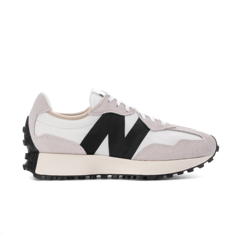 New Balance Sneakers - White and Light Gray with Black N Logo
