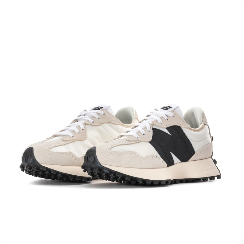 New Balance Sneakers - White and Light Gray with Black N Logo