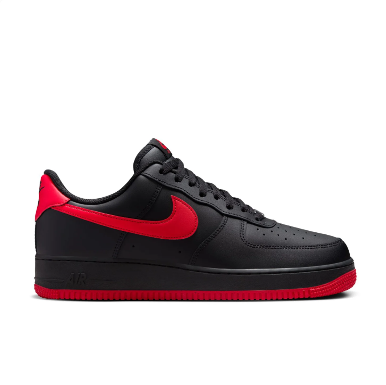 Nike Air Force 1 Low Sneakers - Black and Red