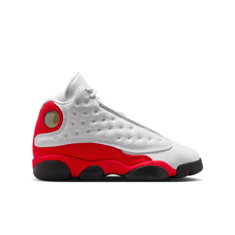 Air Jordan 13 Sneakers - White and Red with Black Accents