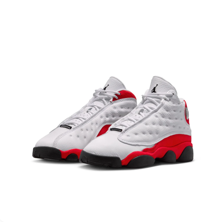 Air Jordan 13 Sneakers - White and Red with Black Accents