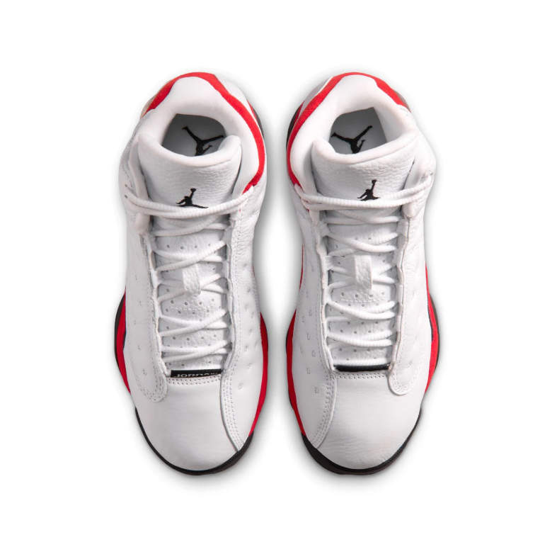 Air Jordan 13 Sneakers - White and Red with Black Accents