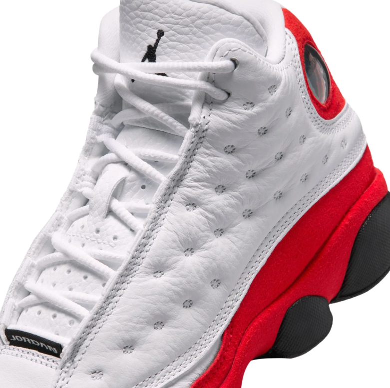 Air Jordan 13 Sneakers - White and Red with Black Accents