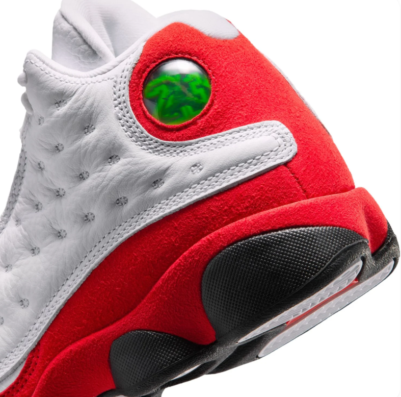 Air Jordan 13 Sneakers - White and Red with Black Accents