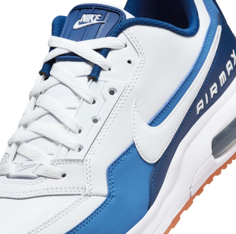 Nike Air Max Sneakers - White and Blue with Gum Sole