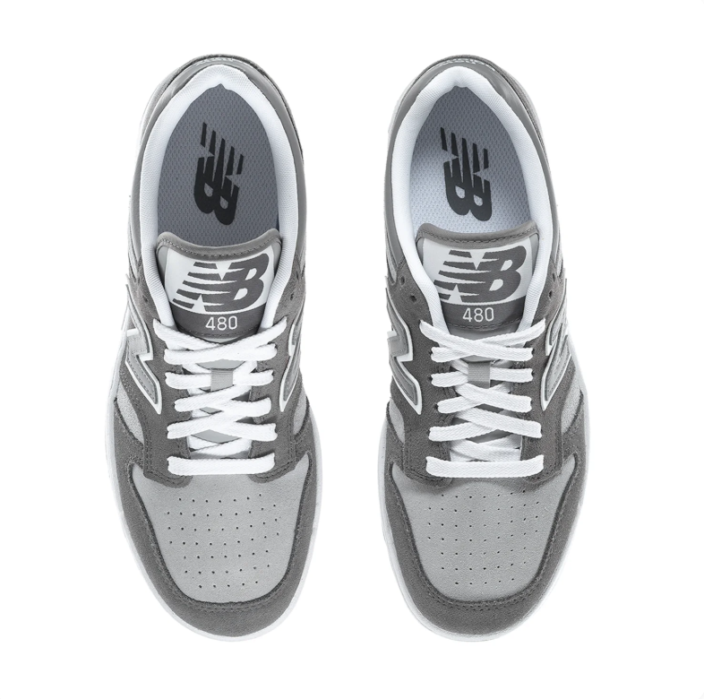 New Balance 480 Sneakers - Dark Gray and Light Gray