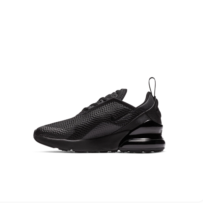 Nike Air Max 270 Sneakers - All Black with Tonal Swoosh
