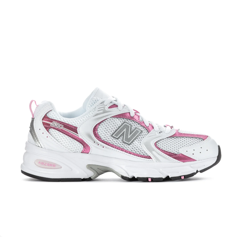 New Balance 530 Sneakers - White and Metallic Pink