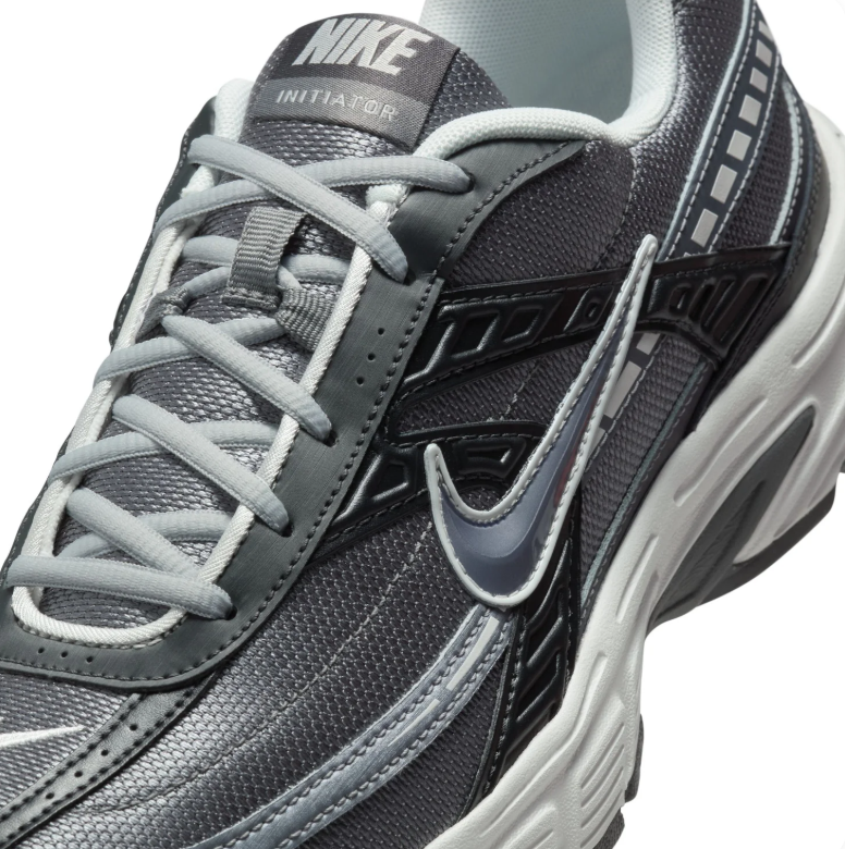 Nike Initiator Sneakers - Dark Gray and Black with Silver Accents