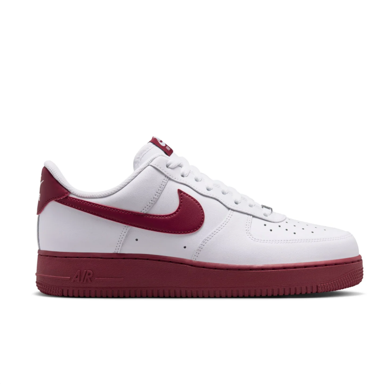 Nike Air Force 1 Low Sneakers - White and Burgundy