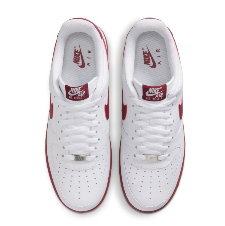 Nike Air Force 1 Low Sneakers - White and Burgundy