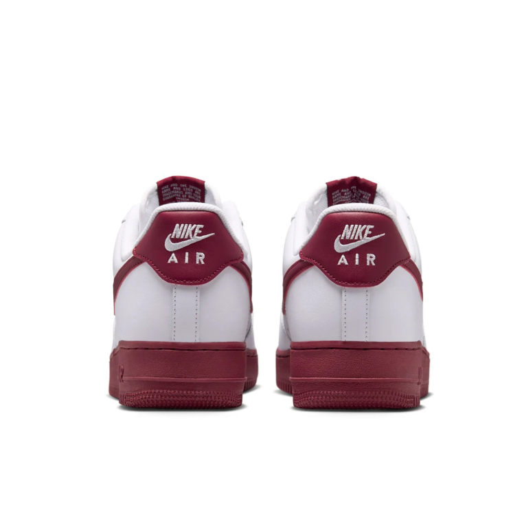 Nike Air Force 1 Low Sneakers - White and Burgundy