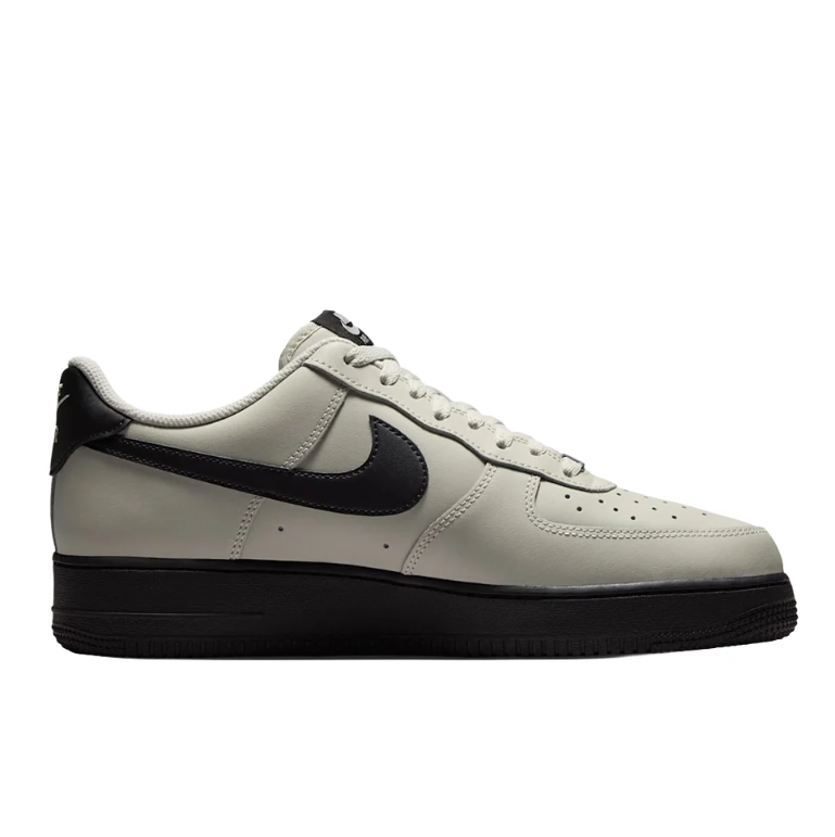Nike Air Force 1 Low Sneakers - Light Gray and Black Sole