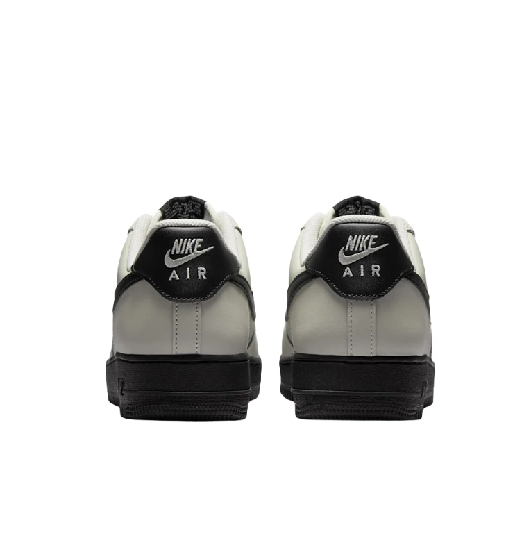Nike Air Force 1 Low Sneakers - Light Gray and Black Sole