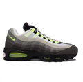 Nike Air Max 95 Sneakers - Gray and Black with Mismatched Neon Accents