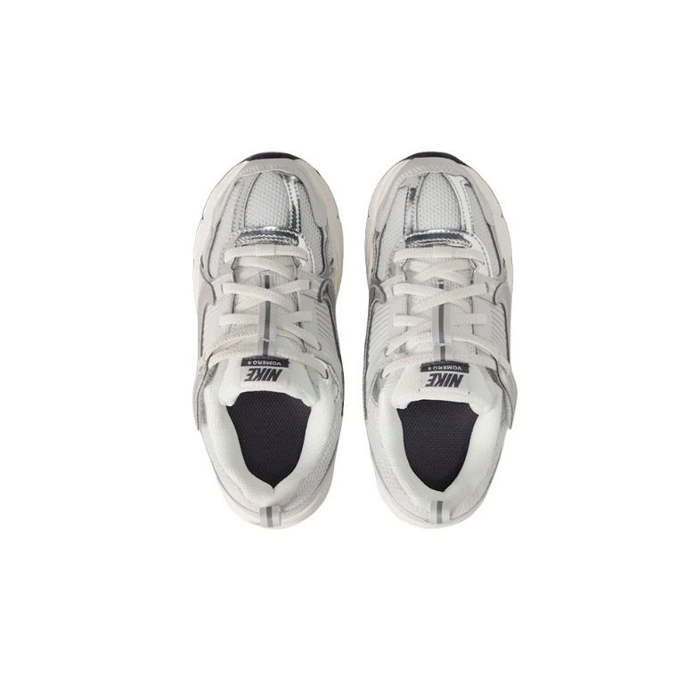 Nike Vomero 5 Sneakers - Light Gray and Metallic Silver