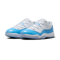 Air Jordan 11 Low Sneakers - White and Bright Blue