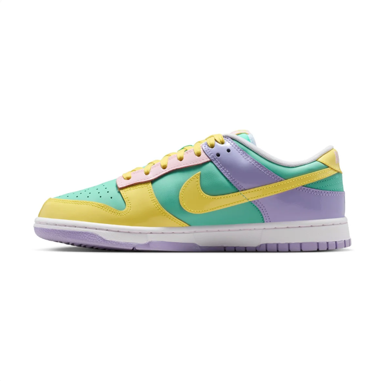 Nike Dunk Low Sneakers - Pastel Mint, Yellow, Lavender and Pink