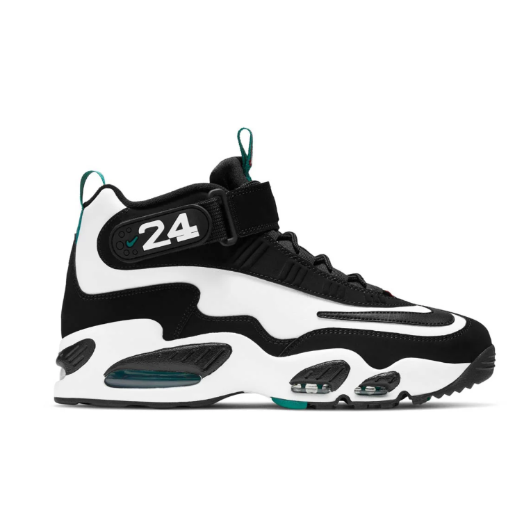 Nike Air Griffey Max 1 Sneakers - Black and White with Teal Accents
