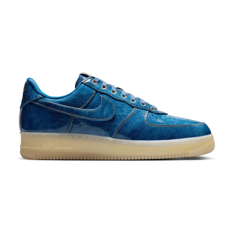Nike Air Force 1 Low Sneakers - Washed Blue and Translucent Cream Sole