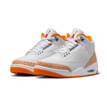 Air Jordan 3 Sneakers - White with Orange Elephant-Print Accents
