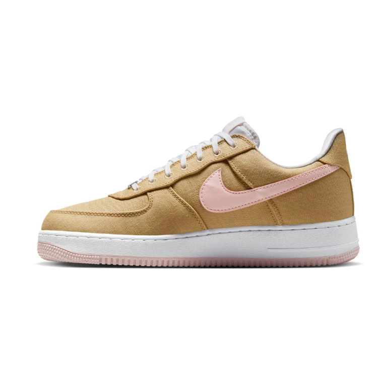Nike Air Force 1 Low Sneakers - Tan and Pale Pink