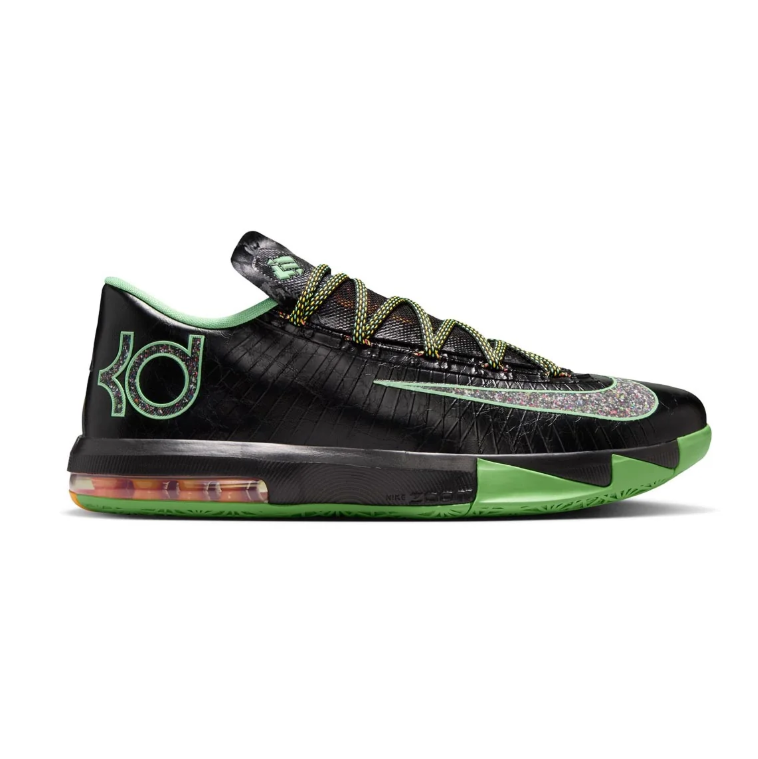 Nike KD Sneakers - Black and Green with Silver Swoosh